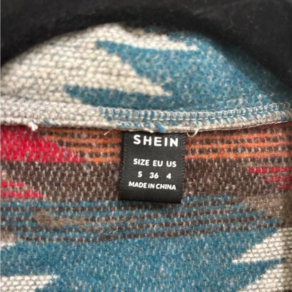 SHEIN Multicolor Aztec Pattern Jacket - Picture 3 of 4